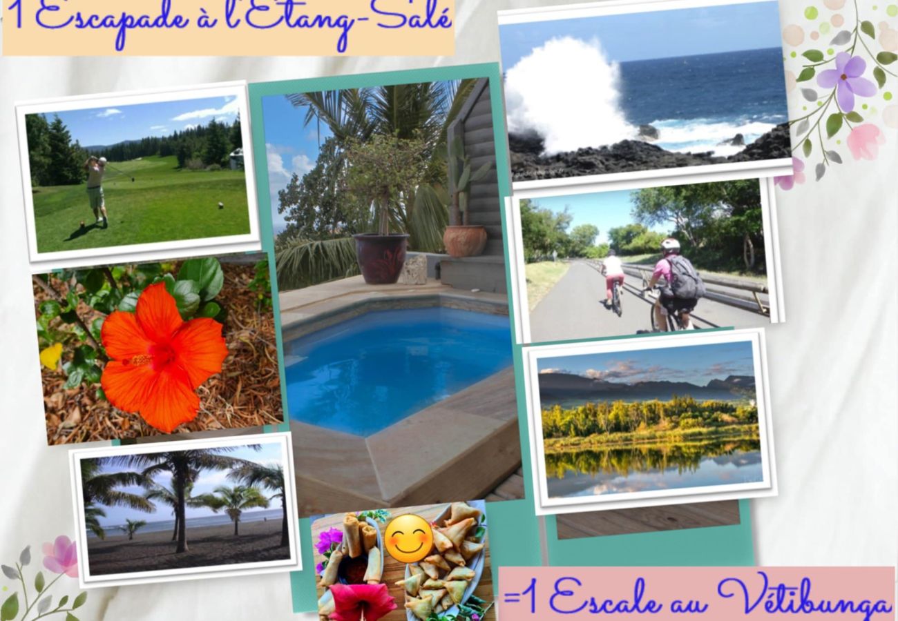 Maison à L'Étang-Salé - Vetibunga Bungalow –25m² avec Jacuzzi – Etang-Salé