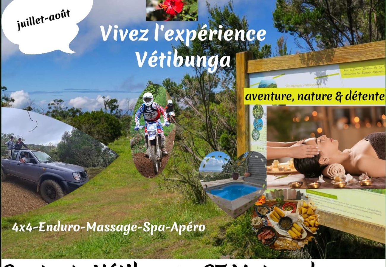 Maison à L'Étang-Salé - Vetibunga Bungalow –25m² avec Jacuzzi – Etang-Salé